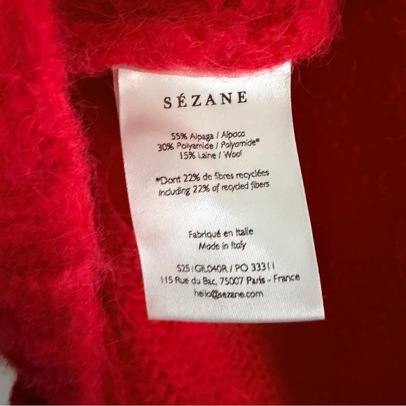Sezane Red Women's Sweater Cardigan - Picture 6 of 8